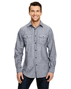 burnside_b8255_dark denim_company_logo_button downs