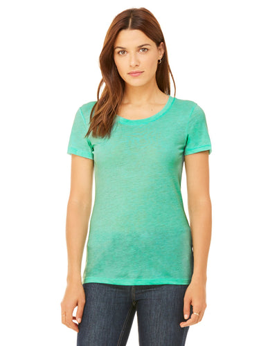 bella + canvas ladies triblend short sleeve t-shirt b8413 mint triblend