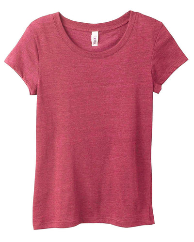 bella + canvas ladies triblend short sleeve t-shirt b8413 red triblend