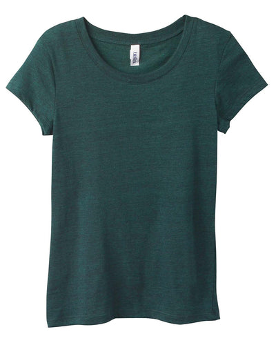 bella + canvas ladies triblend short sleeve t-shirt b8413 emerald triblend