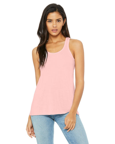 bella + canvas ladies flowy racerback tank b8800 soft pink