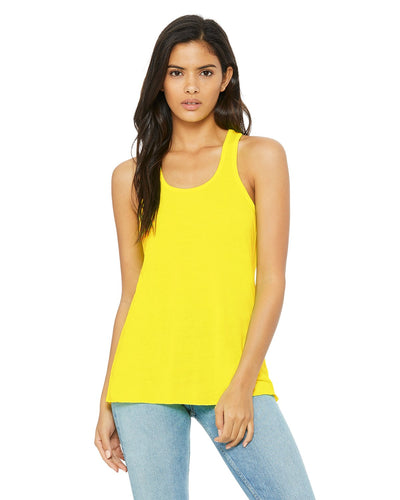 bella + canvas ladies flowy racerback tank b8800 neon yellow