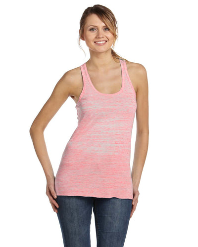 bella + canvas ladies flowy racerback tank b8800 red marble
