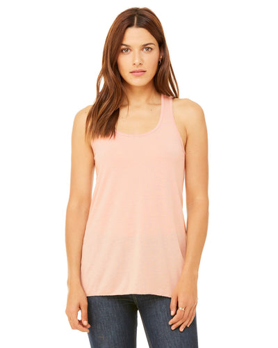 bella + canvas ladies flowy racerback tank b8800 peach