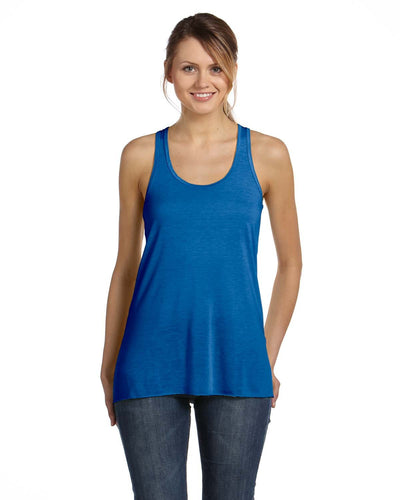 bella + canvas ladies flowy racerback tank b8800 true royal marb