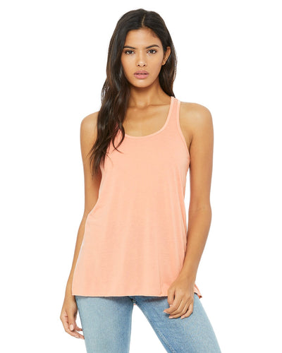 bella + canvas ladies flowy racerback tank b8800 sunset