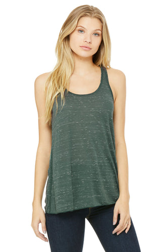 bella + canvas ladies flowy racerback tank b8800 forest marble
