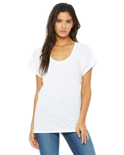 bella + canvas ladies flowy raglan t-shirt b8801 white