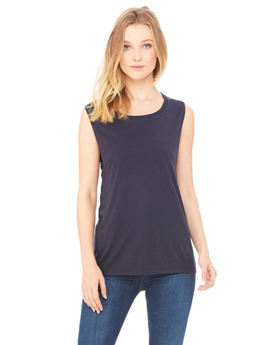 bella + canvas ladies flowy scoop muscle tank b8803 midnight