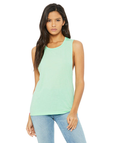 bella + canvas ladies flowy scoop muscle tank b8803 mint