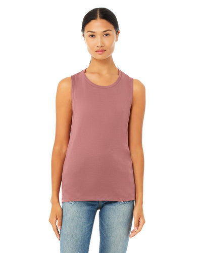 bella + canvas ladies flowy scoop muscle tank b8803 mauve