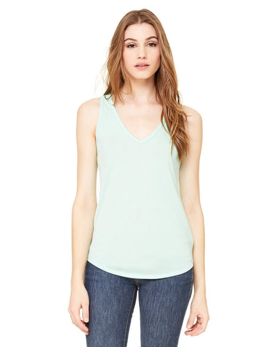 bella + canvas ladies flowy v-neck tank b8805 mint