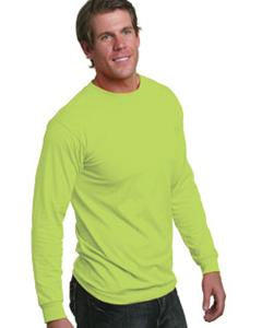 Bayside Adult Adult Long-Sleeve Tee BA1715 LIME GREEN