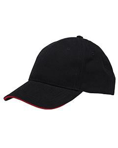 bayside_ba3617_black/ red_company_logo_headwear
