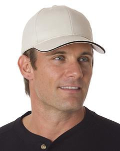 bayside_ba3621_stone/ black_company_logo_headwear