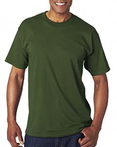 bayside_ba5100_forest green_company_logo_t-shirts