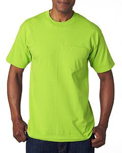 bayside_ba7100_lime green_company_logo_t-shirts