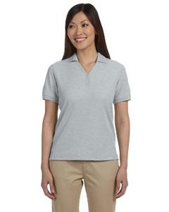 devon & jones_d100w_grey heather_company_logo_polos