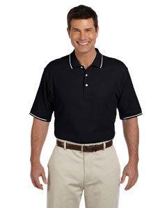 devon & jones_d113_black/ white_company_logo_polos