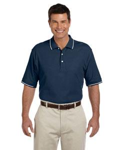 devon & jones_d113_navy/ white_company_logo_polos