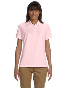 devon & jones_d113w_pink/ white_company_logo_polos