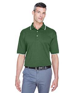 devon & jones_d140_forest/ creme_company_logo_polos