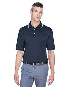 devon & jones_d140_navy/ white_company_logo_polos