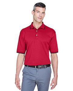devon & jones_d140_red/ navy_company_logo_polos