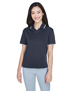 devon & jones_d140w_navy/ white_company_logo_polos