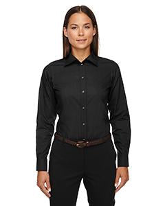 devon & jones_d620w_black_company_logo_button downs