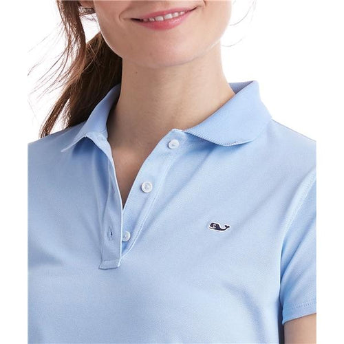 Vineyard Vines Women's Short Sleeve Pique Polo 2K1066 Cloud