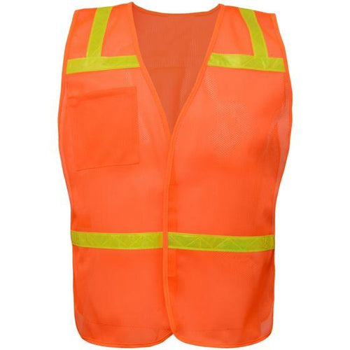 gss economy enhanced visibility identification safety vest 3122 orange