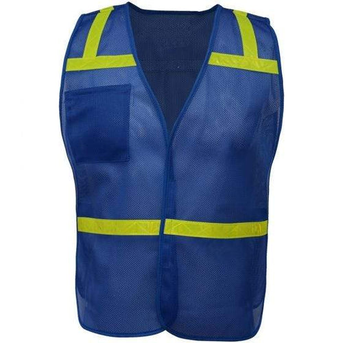 gss economy enhanced visibility identification safety vest 3123 blue