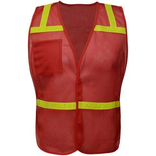 gss economy enhanced visibility identification safety vest 3124 red