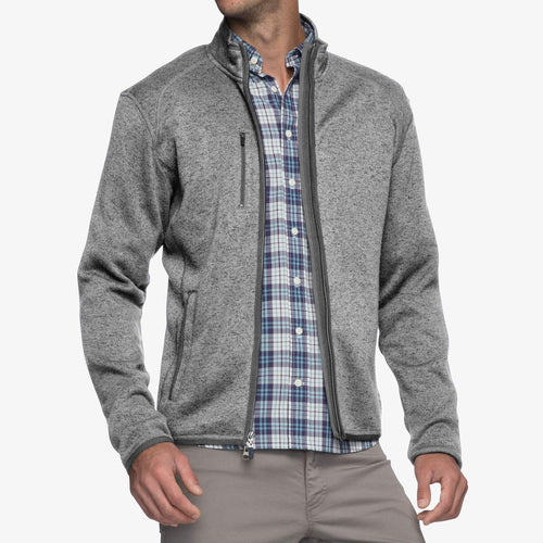 Johnnie O Bates 2 Way Zip Jacket JMJK1310 Light Gray