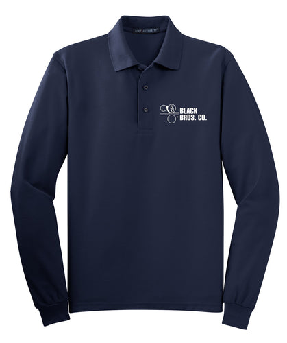 Port Authority Navy K500LS  order custom polo shirts