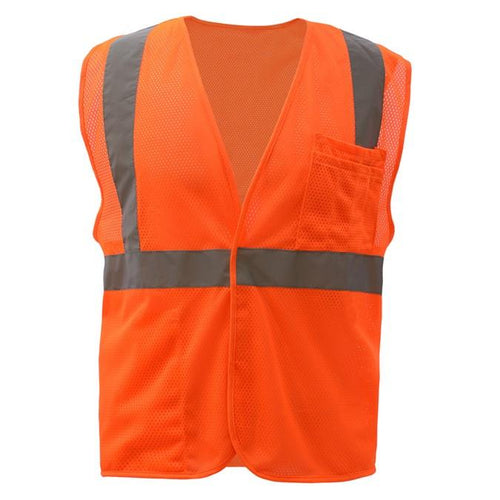GSS Standard Class 2 Mesh Hook & Loop Safety Vest 1004 Orange