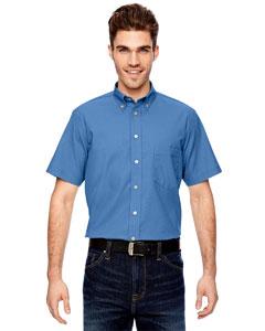 dickies_ls505_light blue_company_logo_button downs