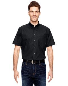 dickies_ls505_black_company_logo_button downs