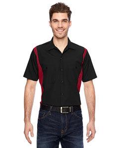 dickies_ls524_black/ eng red_company_logo_button downs