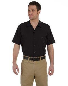 dickies_ls535_black_company_logo_button downs