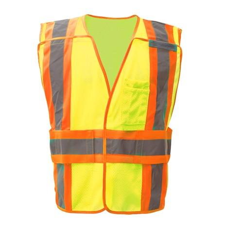 gss standard class 2 five point breakaway vest 1803  lime