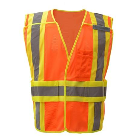 gss standard class 2 five point breakaway vest 1804  orange