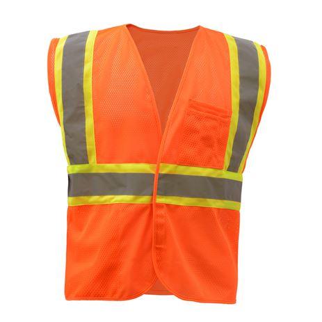 gss class 2 fire treated hook & loop closure vest 3504  orange