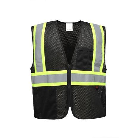 gss enhanced visibility multi color vest 3135 black