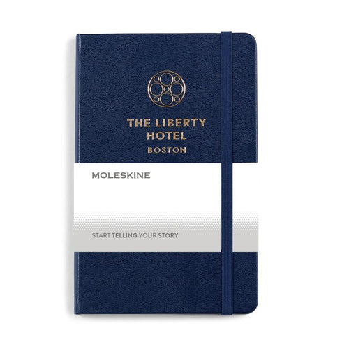 Moleskine Hard Cover Ruled Medium Notebook Navy Blue