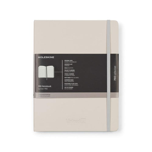 Moleskine Hard Cover Ruled X Large Professional Notebook Pearl Grey