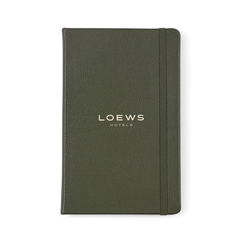 Moleskine Leather Ruled Large Notebook Moss Green