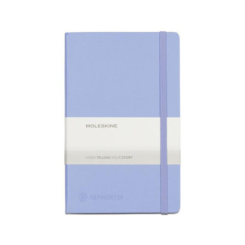 Moleskine hard cover ruled large notebook hydrangea blue