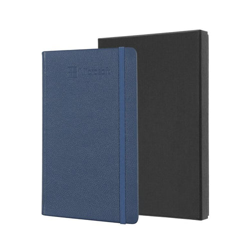 Moleskine Leather Ruled Large Notebook Forget Me Not Blue